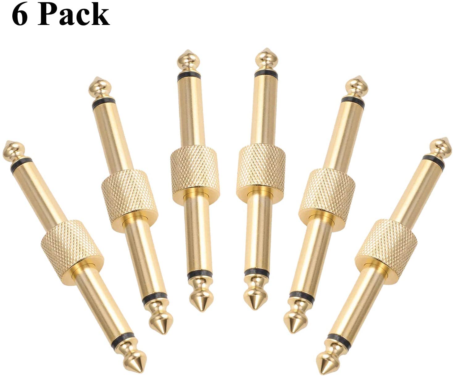 Donner Pedal Coupler SZ Type Guitar Effect Connector 1/4 inch 6 Pack 
